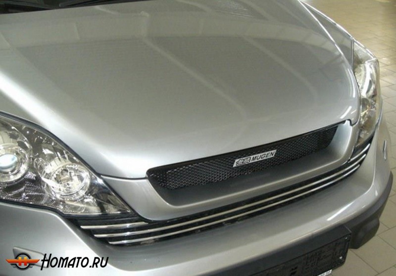 Решетка радиатора Mugen-style с сеткой для Honda CR-V 3 (2007-2009)