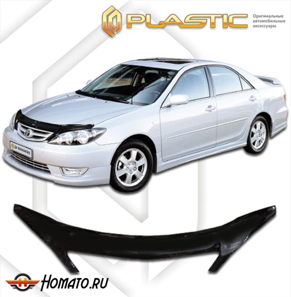 Дефлектор капота Toyota Camry 30 2004-2006 (ACV30,35) | exclusive, черный