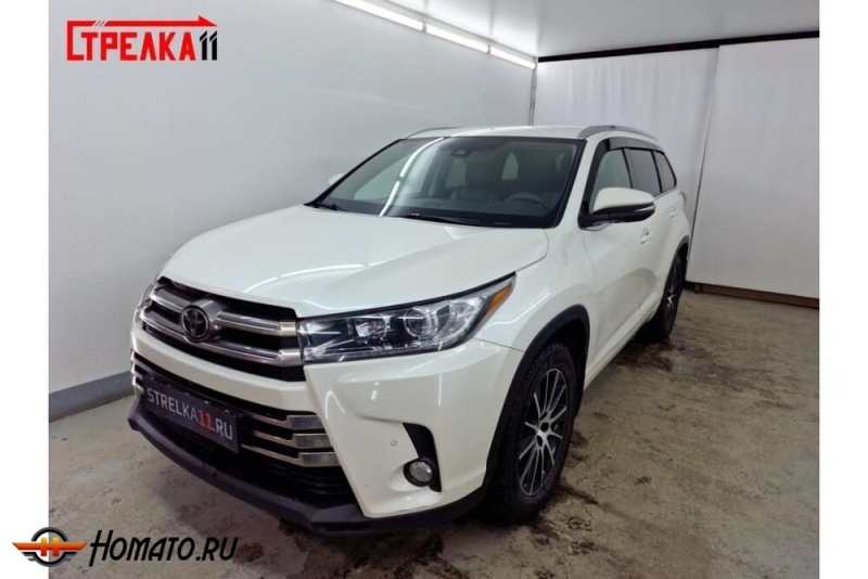 Дефлекторы Toyota Highlander 3 2013-2020 | премиум, плоские, 2D