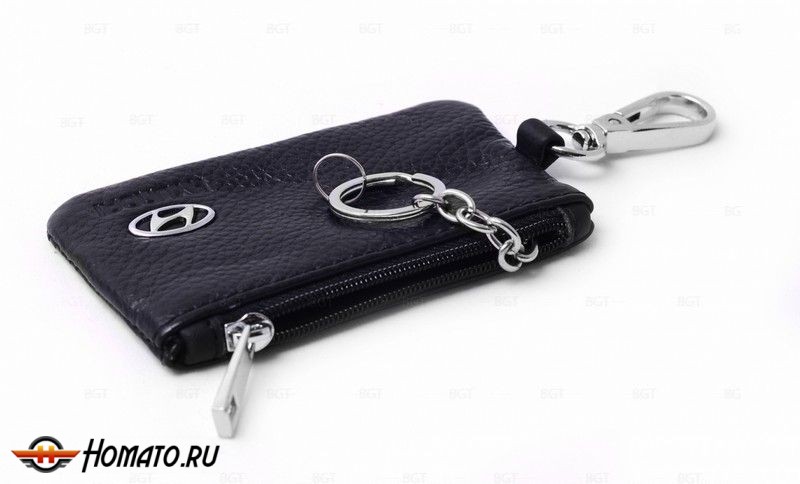 Брелок «кожаный чехол» для ключей с логотипом Hyundai «вар.3»