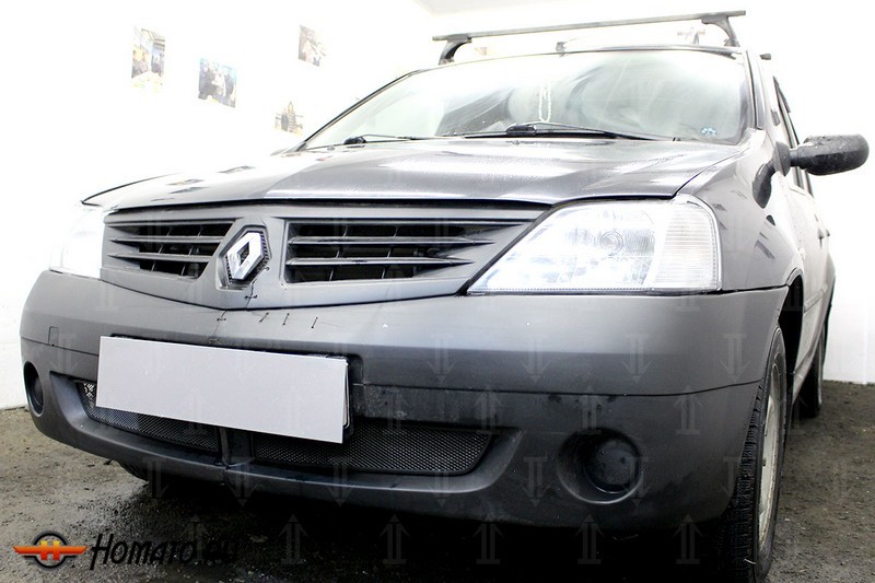 Защита радиатора для Renault Logan (2004-2009) дорестайл | Стандарт