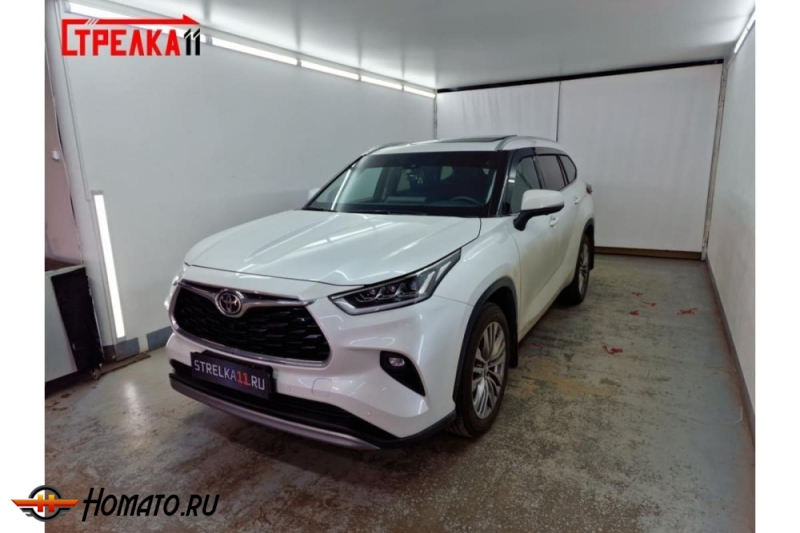 Дефлекторы Toyota Highlander 4 XU70 2019+ | из 6 частей, премиум, плоские, 2D