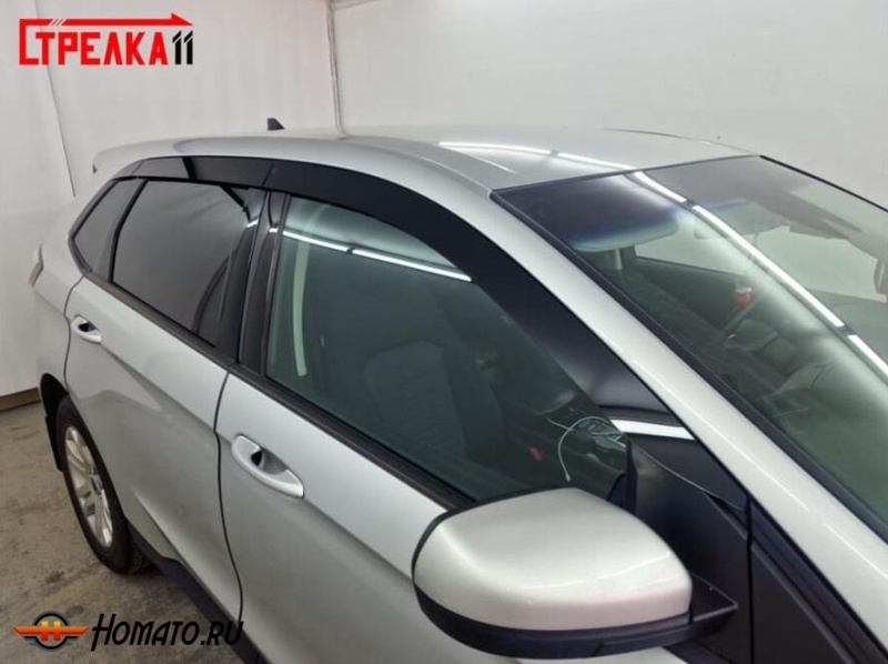 Дефлекторы Ford Edge 2 2015-2020 | премиум, плоские, 2D
