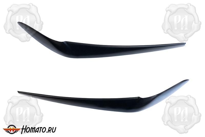 Накладки на передние фары реснички для BMW X3 (F25) 2014-2017 рестайл | глянец (под покраску)