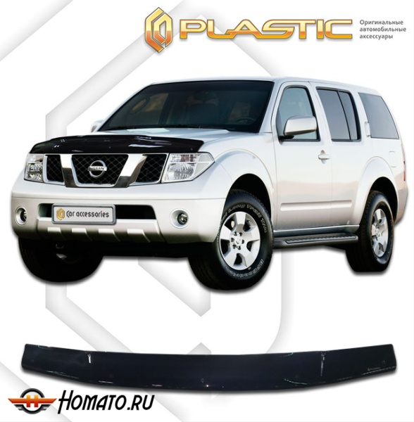 Дефлектор капота Nissan Pathfinder 2011-2014 | черный