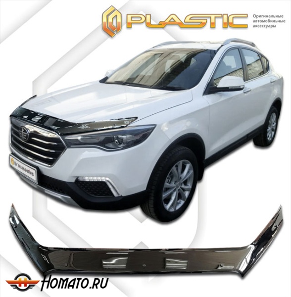 Дефлектор капота FAW Besturn Х80 2018- | черный