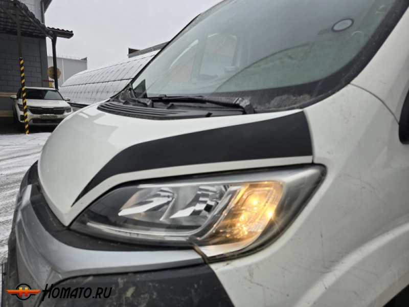 Накладки на капот для Peugeot Boxer (290/295) 2016+ | 2 штуки, декор