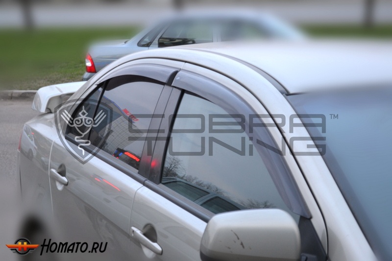 Дефлекторы окон Mitsubishi Lancer X 2007+ | Cobra