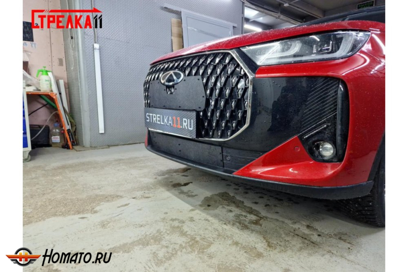 Зимняя защита радиатора Chery Tiggo 7L 2025+ | на стяжках
