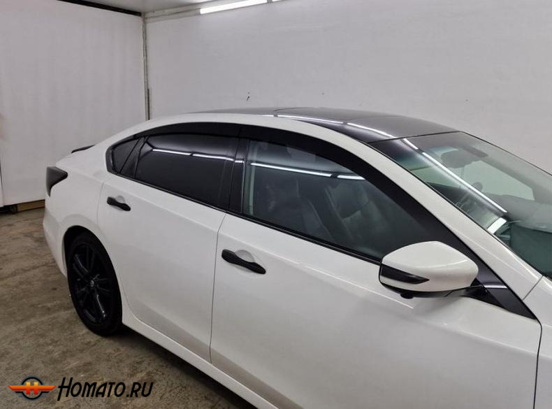 Дефлекторы Nissan Teana 3 (L33) 2013+ | из 6 частей, премиум, плоские, 2D