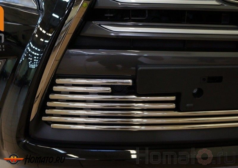 Решетка переднего бампера для Lexus GX 2013-2019 | нержавейка d16
