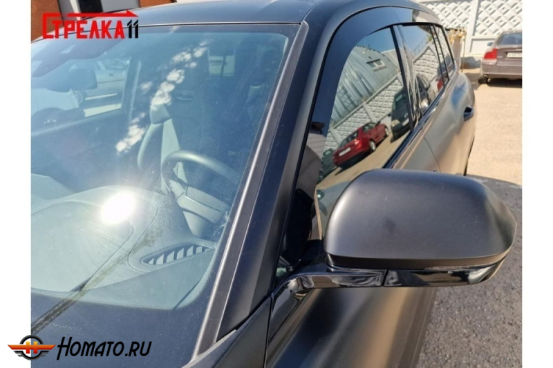 Дефлекторы Ауди Ку6 2023+ | из 6 частей, премиум, плоские, 2D