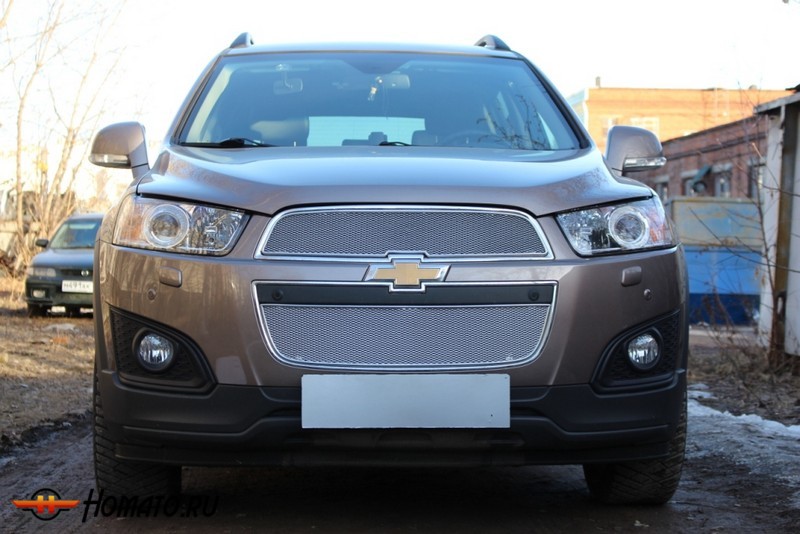 Защита радиатора для Chevrolet Captiva (2013-2018) 2-рестайл | Премиум