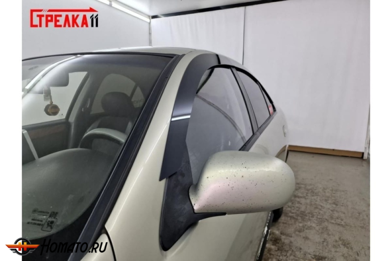 Дефлекторы Nissan Almera classic (B10) 2006-2013 | из 4 частей, премиум, плоские, 2D