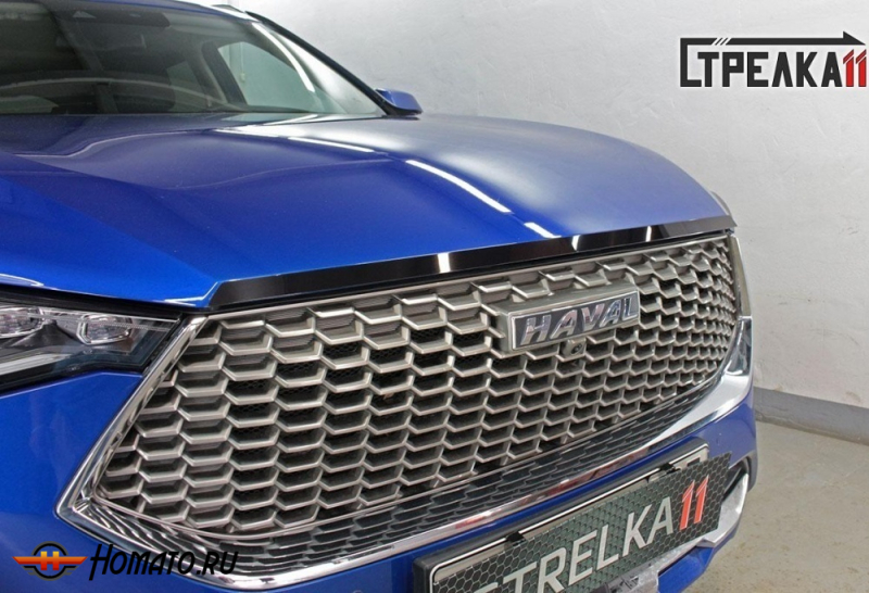 Накладка на капот для Хавал Ф7Х 2019-2024 | 1 штука, декор