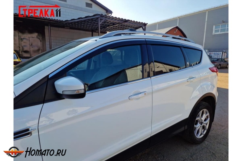 Дефлекторы Ford Kuga 2 2013-2019 | премиум, плоские, 2D