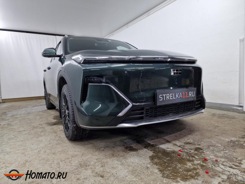 Накладки на передний логотип для Geely EX5 EM-i | декор