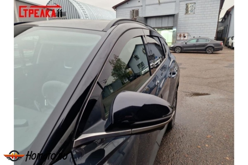Дефлекторы Hyundai Tucson (NX4) 2020+ короткая база | из 6 частей, премиум, плоские, 2D