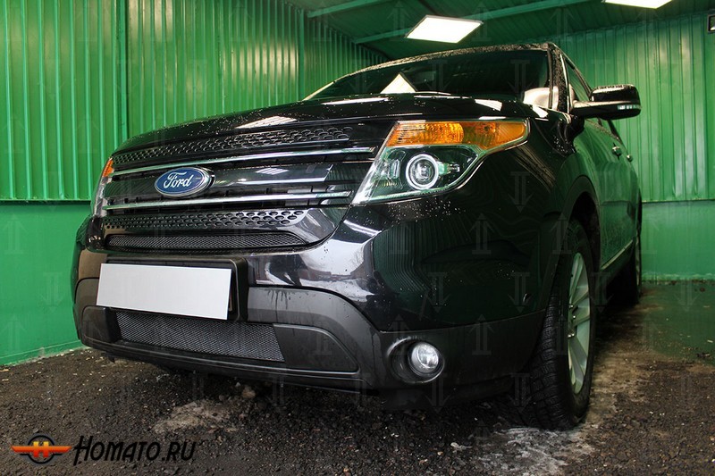 Защита радиатора для Ford Explorer (2012-2015) дорестайл | Премиум