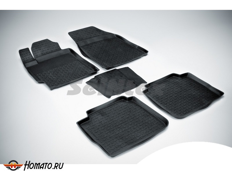Резиновые коврики Toyota Camry 40 2006-2012 | с высокими бортами | Seintex