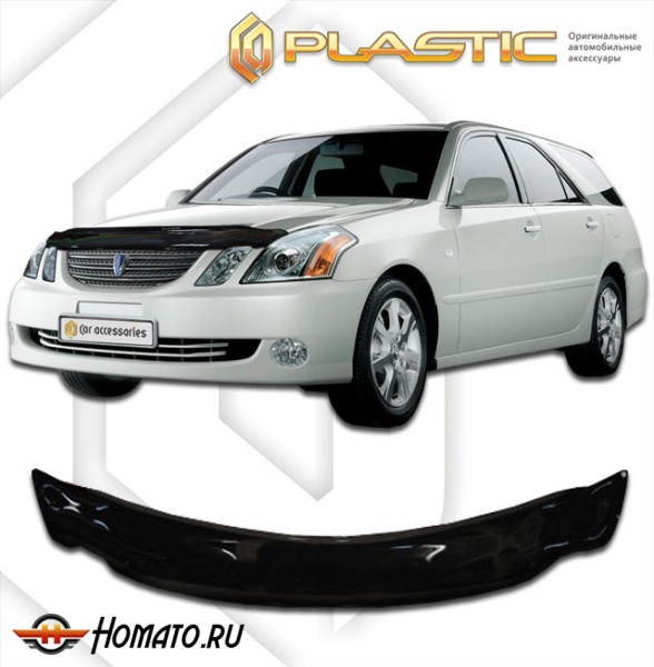 Дефлектор капота Toyota Mark-2 Blit 2002-2004 (X110W,115W) | черный