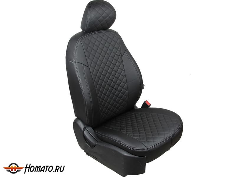 Чехлы на сиденья Honda Civic 4D VIII 2006-2012 | экокожа, Seintex