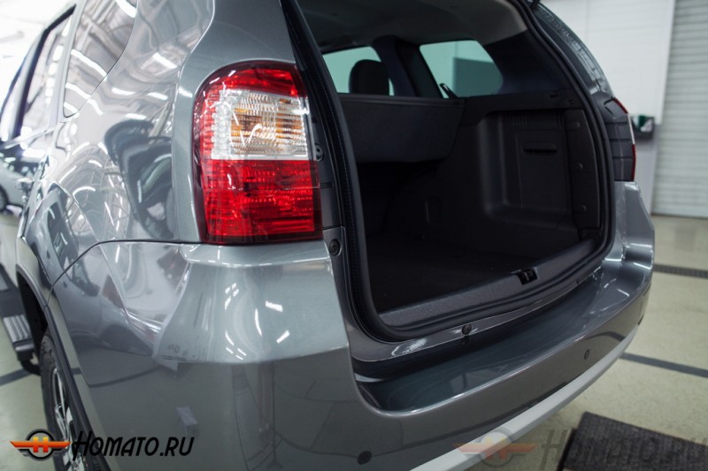 Накладка на порожек багажника для Nissan Terrano 2014+ | шагрень