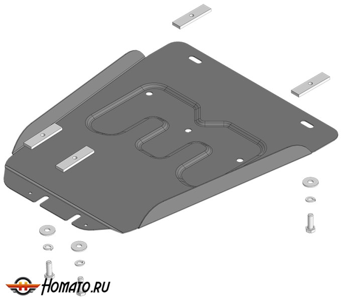 Защита картера Sollers ST6 2023- | КПП, 2 мм, сталь | MOTODOR | 78310
