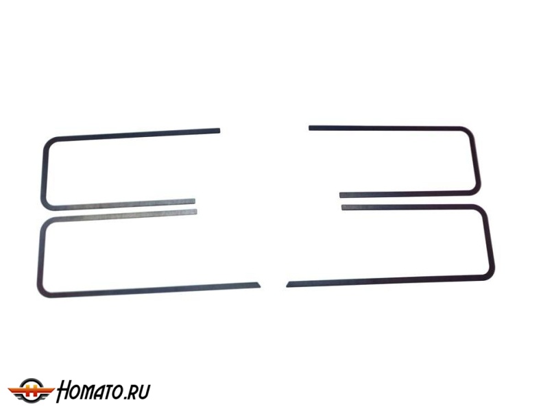 Накладки на передний бампер для Jaecoo J7 2023+ дорестайл | 4 штуки, декор