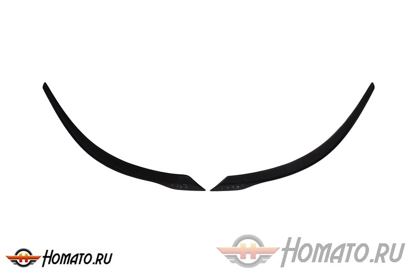 Накладки на передние фары (реснички) KIA Rio III 2015+ | глянец (под покраску)