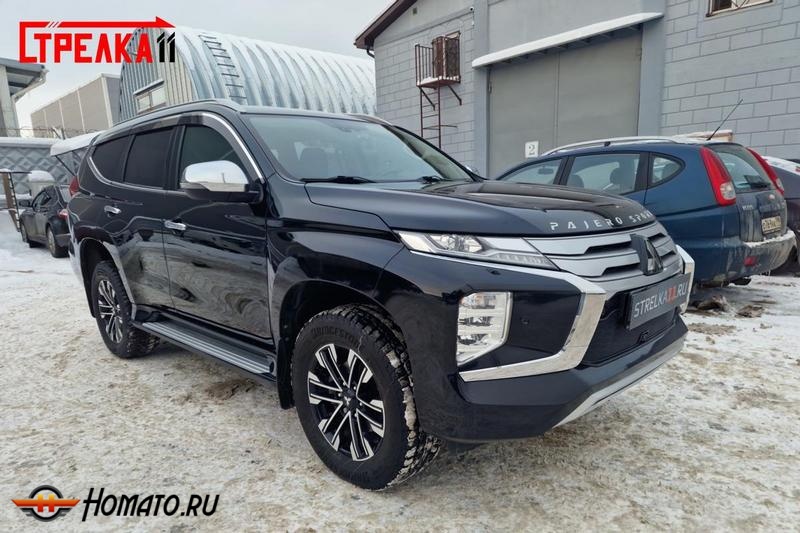 Дефлекторы Mitsubishi Pajero Sport 3 2017-/2021- | премиум, плоские, 2D