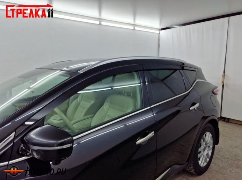 Дефлекторы Ниссан Мурано Z52 2016-2024 | премиум, плоские, 2D