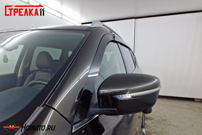 Дефлекторы Nissan X-Trail 3 (T32) 2014-2023 | премиум, плоские, 2D