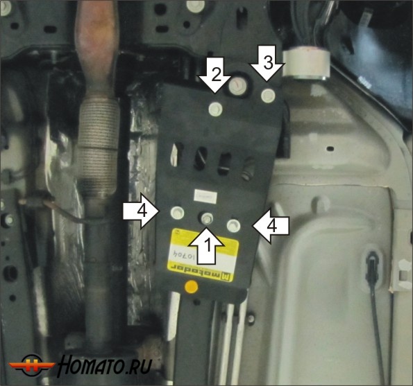 Защита картера Ford Explorer 2012-2015 | трубки кондиционера, 3 мм, сталь | MOTODOR | 10704