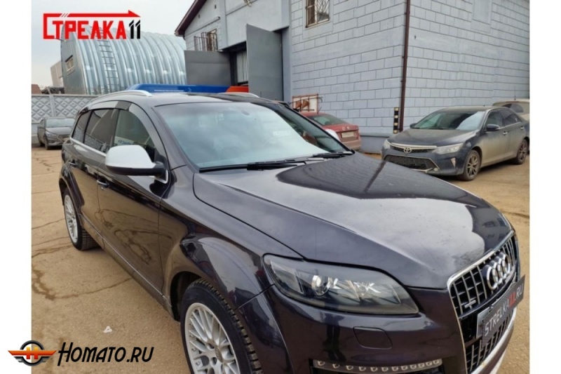 Дефлекторы Audi Q7 (4L) 2005-2014 | премиум, плоские, 2D