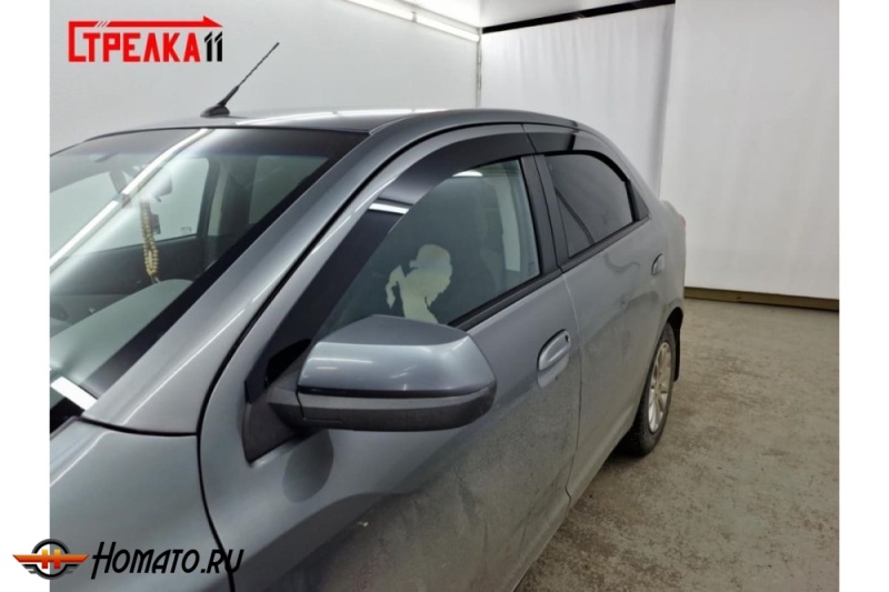 Дефлекторы Chevrolet Cobalt 2013-2022 | премиум, плоские, 2D