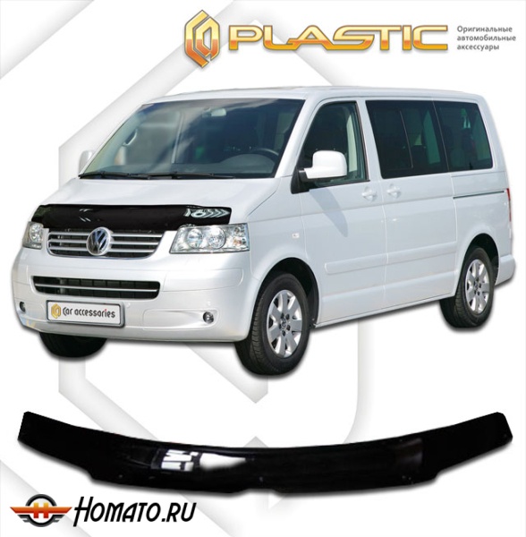 Дефлектор капота Volkswagen Caravelle T5 2003-2009 | черный