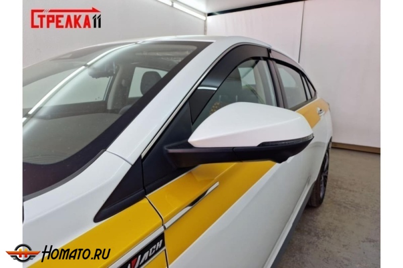 Дефлекторы Dongfeng Shine Max 2023+ | премиум, плоские, 2D