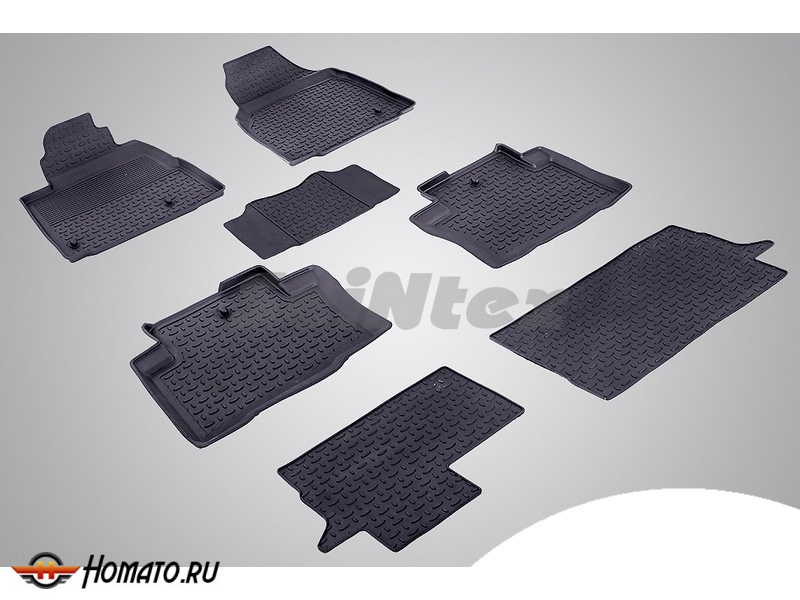 Резиновые коврики Honda Pilot 2008-2015 | с высокими бортами | Seintex