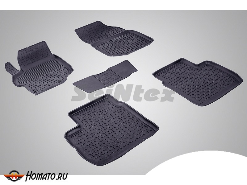Резиновые коврики Peugeot 301 2013- | с высокими бортами | Seintex