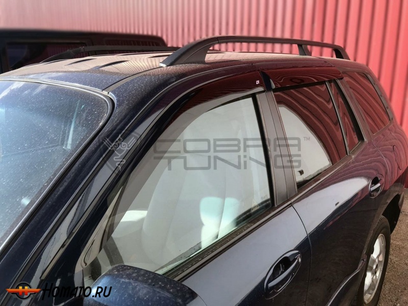 Дефлекторы окон Hyundai Santa Fe 1 (2000-2006; 2007- сборка ТАГАЗ) | Cobra