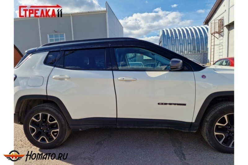 Дефлекторы Jeep Compass (MP) 2018+/2022+ | премиум, плоские, 2D