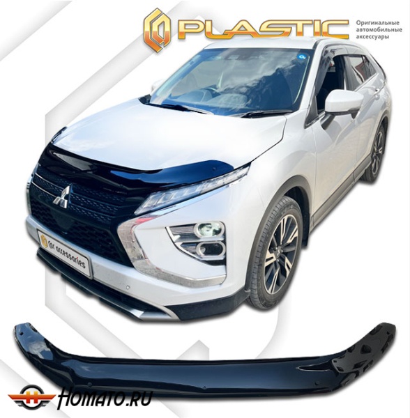 Дефлектор капота Mitsubishi Eclipse Cross рестайлинг 2020- (GK1W) | черный
