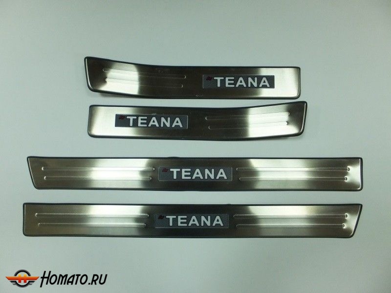 Накладки на дверные пороги с LED подстветкой, нерж. для NISSAN Teana j32
