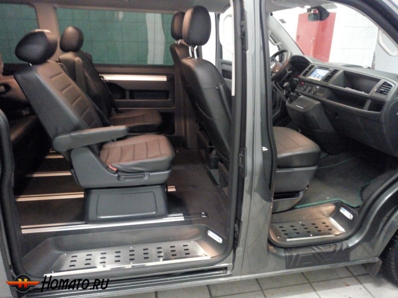 Накладка на подножку сдвижной двери для Volkswagen T5/T6 03+/10+/15+ | нержавейка