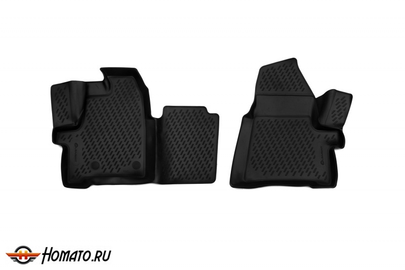 Коврики 3D в салон FORD Tourneo Custom (1+1 seats) 2013- 2 шт. (полиуретан) / Форд Турнео кастом