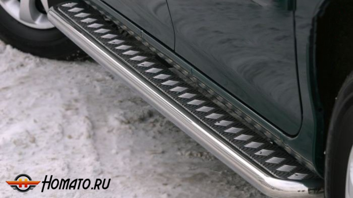 Пороги подножки Kia Carnival 2002-2006 | алюминиевые или нержавеющие
