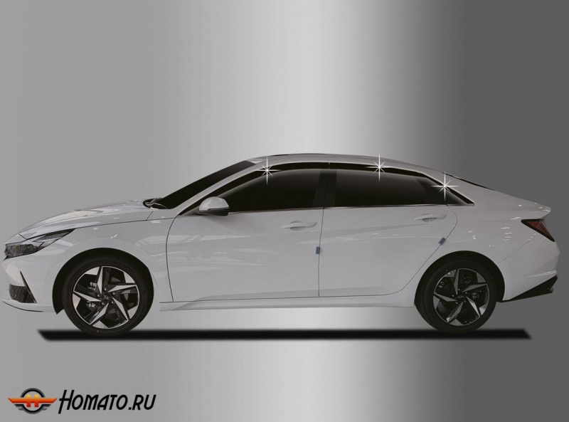 Дефлекторы из 6 частей для Hyundai Elantra 7 2021+