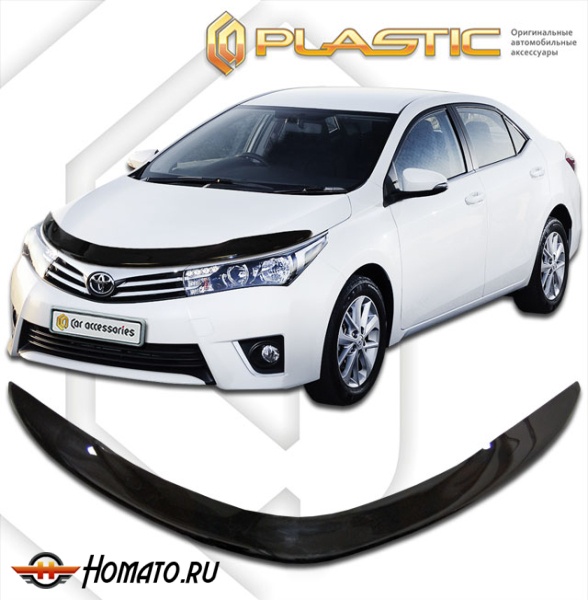 Дефлектор капота Toyota Corolla 11 седан 2013-2019 (E180) | черный