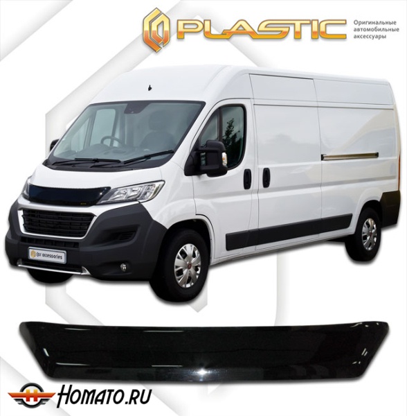 Дефлектор капота Peugeot Boxer 2014+ | черный